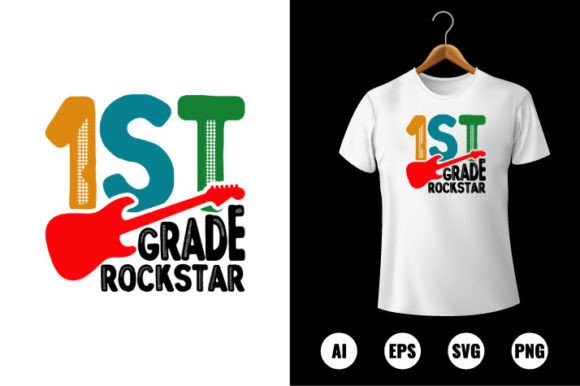 1st Grade Rockstar T-shirt Design