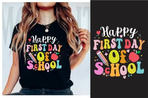 Happy First Day of School Retro SVG