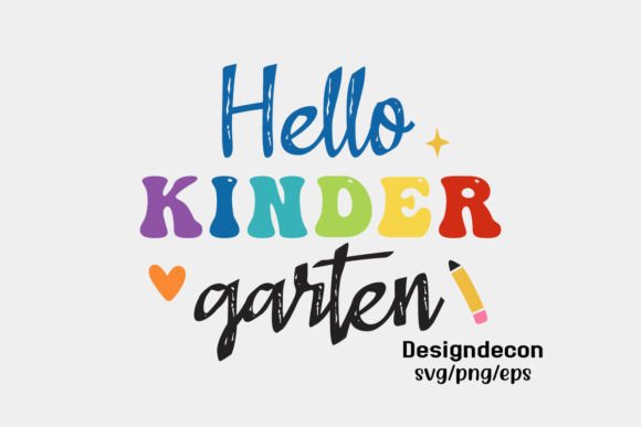 Hello Kindergarten Retro SVG and Back to School Quotes T-shirt Design: A Creative Resource for Designers and Enthusiasts